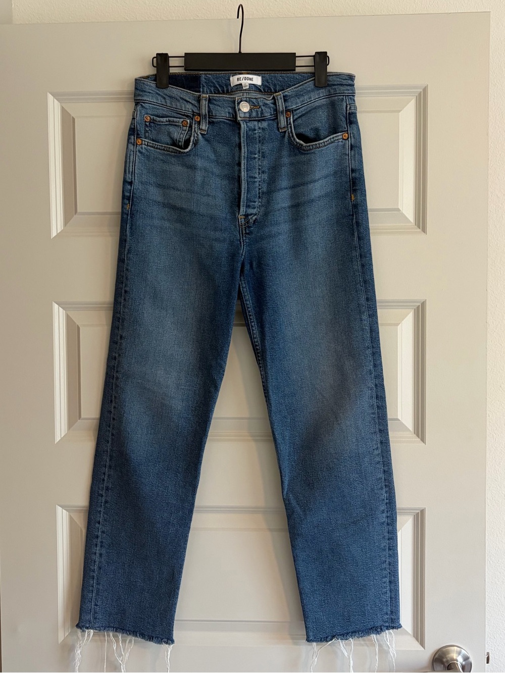 RE/DONE Comfort Stretch High Rise Stove Pipe jeans (Mid 70s wash) - Picture 4 of 8